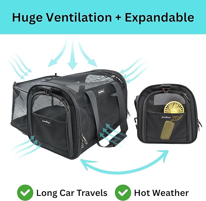 Crash-Tested Expandable Cat Carrier & Small Dog Car Seat - Image 6