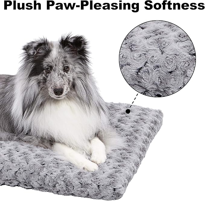 MidWest Homes for Pets Small QuietTime Deluxe Gray Ombré Swirl Plush Pet Bed - Image 4