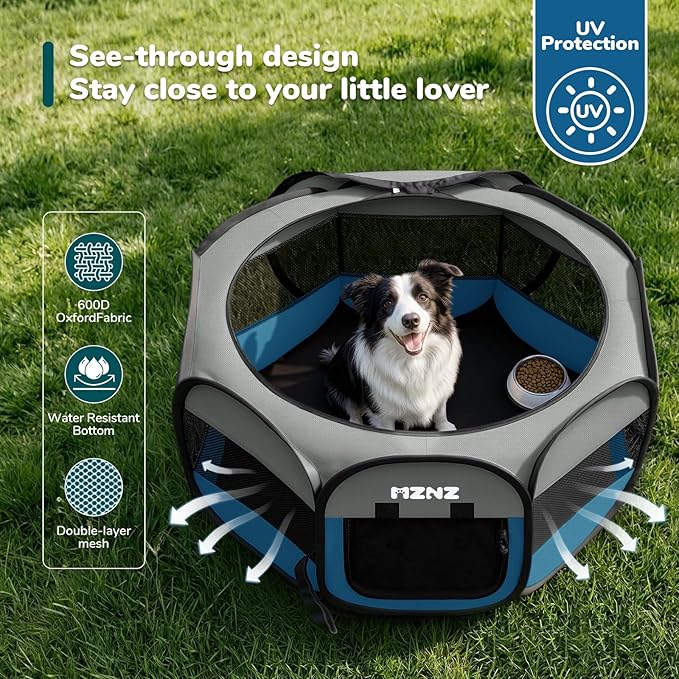 Dog Playpen, Portable Puppy Pet Crate Indoors - Image 6