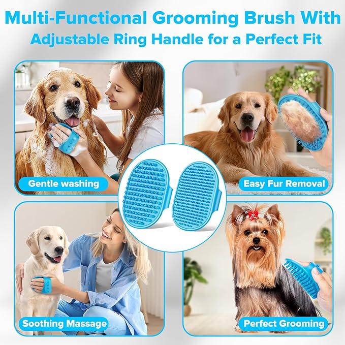 Augwind 6PCS Pet Grooming Kit for Dogs, Cats and Horses | Dog Washing Gloves | - Image 5