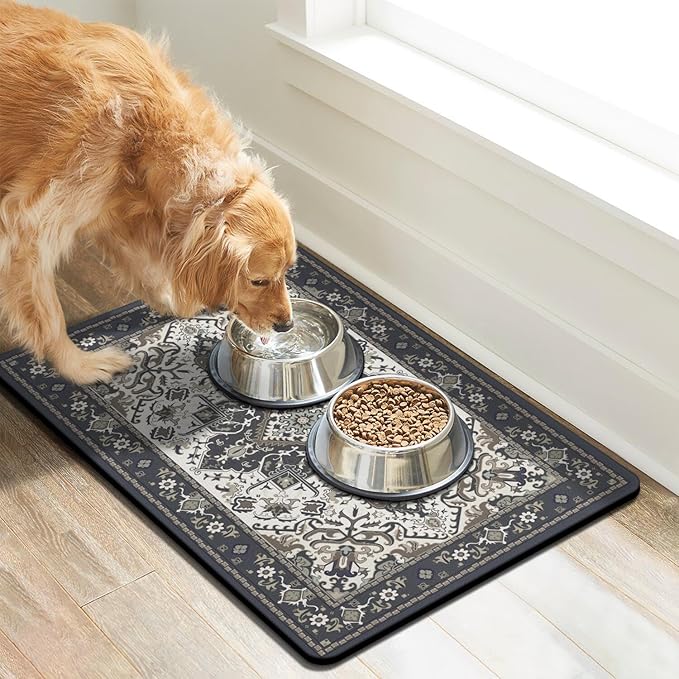 Pet Feeding Mat for Floors Waterproof Dog Mat for Food and Water Absorbent - Image 7