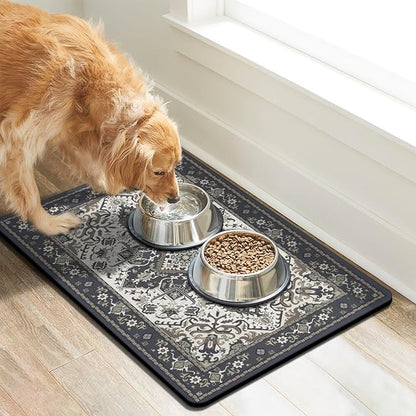 Pet Feeding Mat for Floors Waterproof Dog Mat for Food and Water Absorbent - Image 7