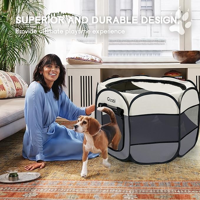 Goozii Pet Cat Playpen for Indoor Cats Enclosed, Puppy Dog Play Pen for Outdoor - Image 2