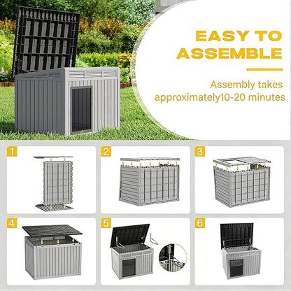 Fancyango Outdoor Dog House for Large Dogs, Outside Dog House - Image 4