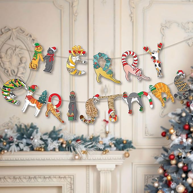 Cats Merry Christmas Garland - Image 5