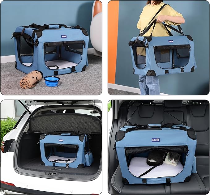 Petprsco Portable Collapsible Dog Crate, Travel Dog Crate 24x17x17 - Image 5