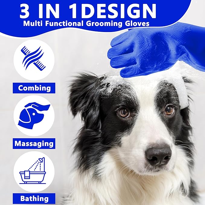 Pet Grooming Gloves—Dog Washing Gloves - Image 3