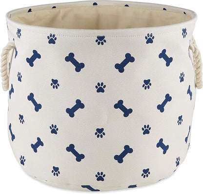 Bone Dry 5511 Pet Storage Collection Paw and Bone Print, Medium Round, Nautical by BoneDry