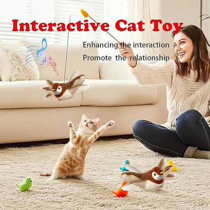 Upgraded Interactive Chirping Bird Cat Toys - Image 3