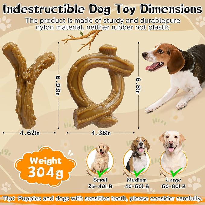 WOWBALA 2 Pack Dog Chew Toys for Aggressive Chewers, Indestructible Dog Toy for - Image 4