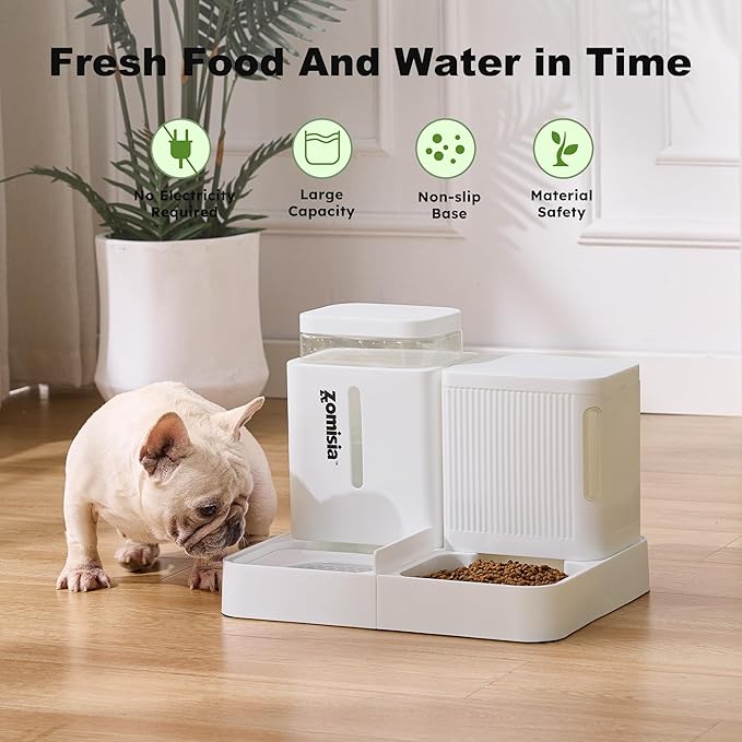 ZOMISIA Gravity Dog Food and Water Dispenser, 2 in 1 Automatic Dog Feeder - Image 5