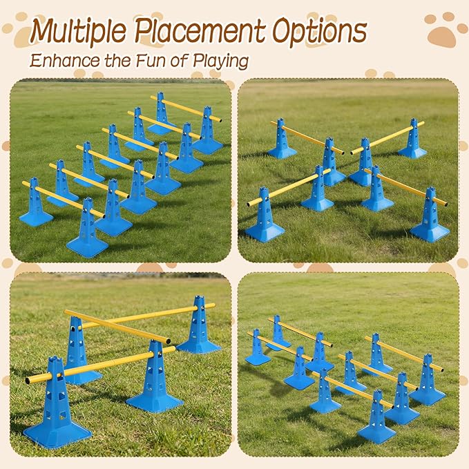 Dog Agility Hurdle Cone Set, Dog Agility Course Backyard Set - Image 5