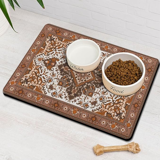 Pet Feeding Mat for Floors Waterproof Dog Mat for Food and Water Absorbent - Image 8