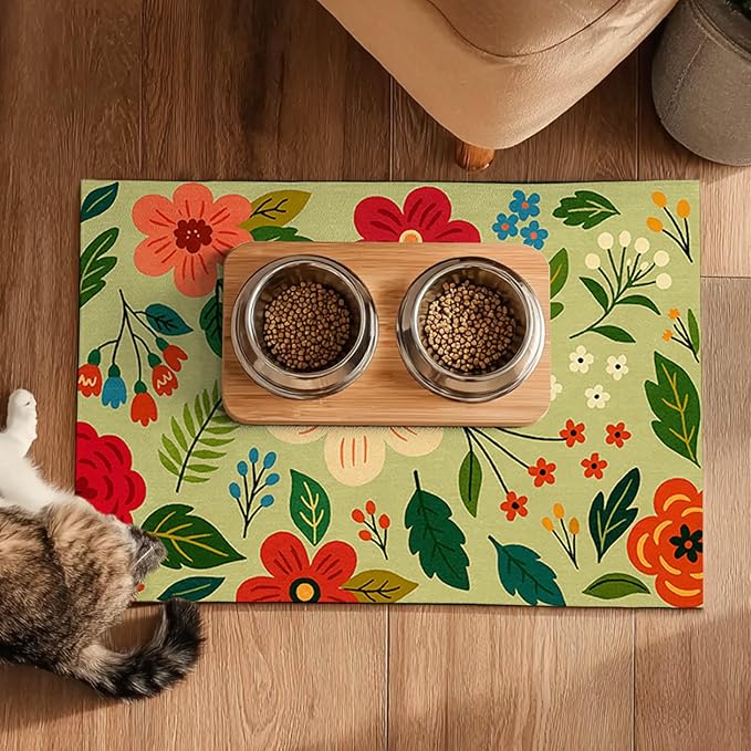 HOMETITUTE Pet Food Mat Spill-Proof Cat Mat - Image 5