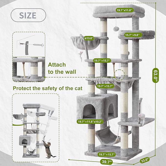 Gitelsnour Cat Tree, Cat Tower for Large Cats - Image 6