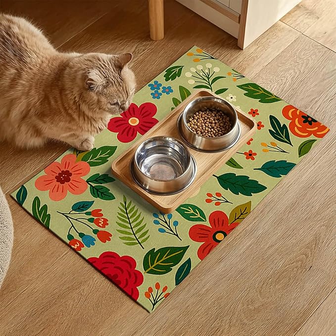 HOMETITUTE Pet Food Mat Spill-Proof Cat Mat - Image 2