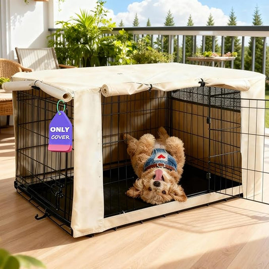 HiCaptain Dog Crate Cover 36.0" L x 23.0" W x 25.0" H by HiCaptain