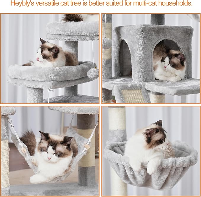 Heybly Cat Tree, 71-Inch-Tall Tower - Image 5
