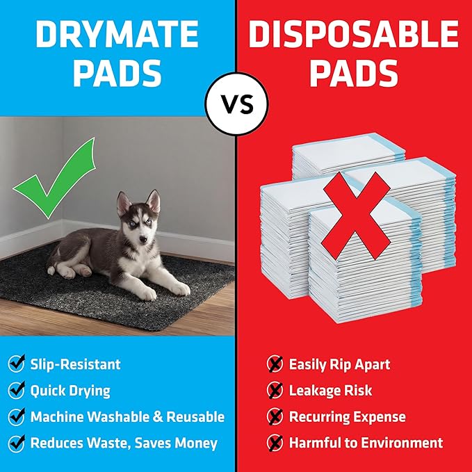 Drymate 2-Pack Jumbo Dog Playpen Mat, Waterproof, Slip-Resistant, Machine - Image 6