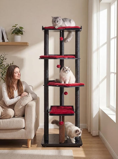 FourFurPets Heavy Duty Cat Tree, 67.7" Cat Tree - Image 2