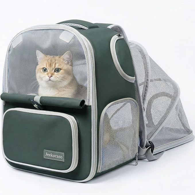 Cat Backpack Carrier Expandable, Breathable Mesh & Lockable Zippers & Shaded by Unknown
