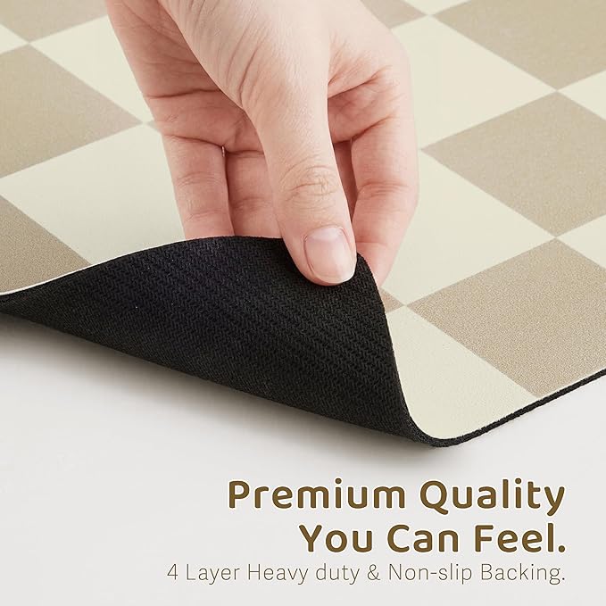 Checkered Dog Feeding Mat, Absorbent Mats - Image 5