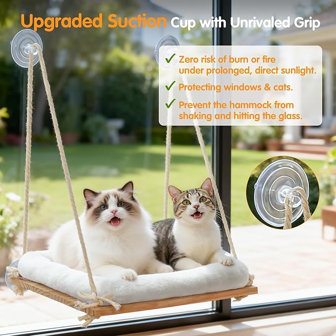 Large Cat Window Perch, Window Hammock Bed - Image 3