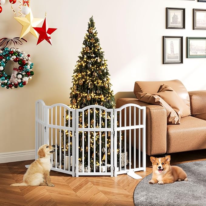 Snughome Dog Gate Indoor, 23.62" H Freestanding Short Dog Door Gates - Image 6