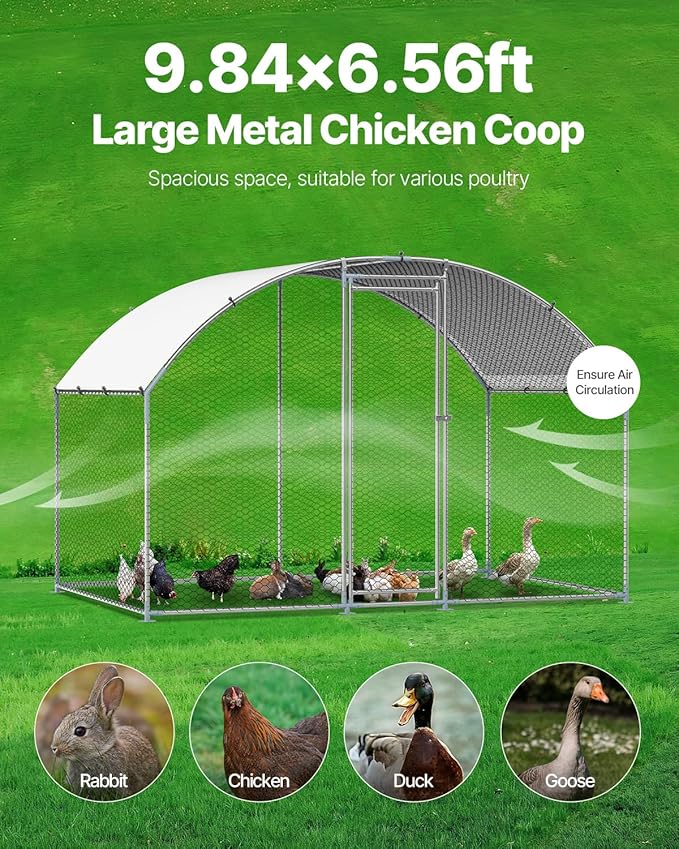 VEVOR Large Metal Chicken Coop - Image 4