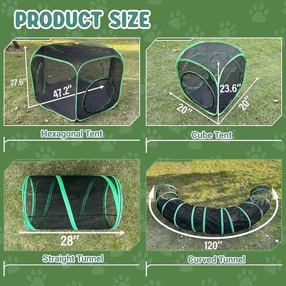 Pawtenda Outdoor Cat Enclosures, 10 in 1 Cat Tent - Image 2