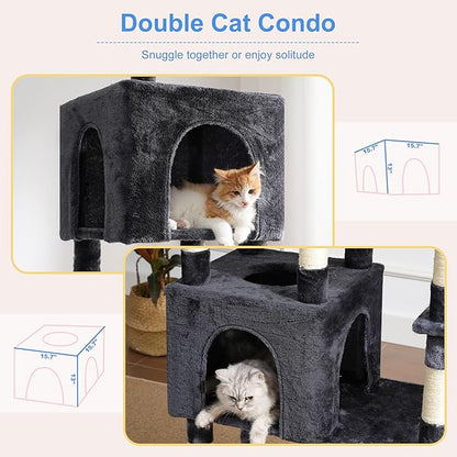 Heybly Cat Tree, 76-Inch Tall Heavy Duty Cat Tower - Image 8