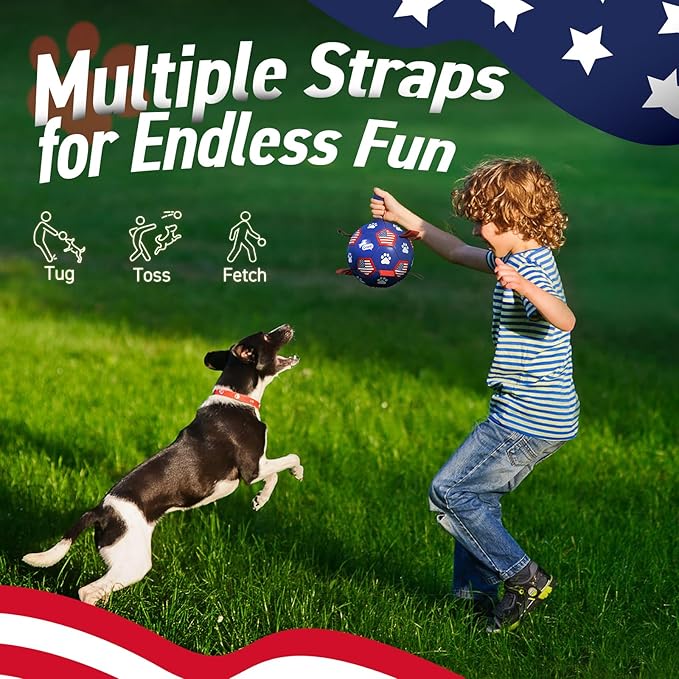 QDAN Dog Toys, Soccer Ball - Image 3