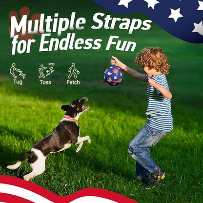 QDAN Dog Toys Soccer Ball with Straps, Durable Balls - Image 6