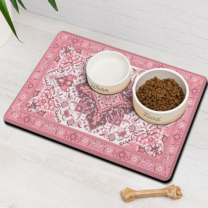 Pet Feeding Mat for Floors Waterproof Dog Mat for Food and Water Absorbent - Image 8