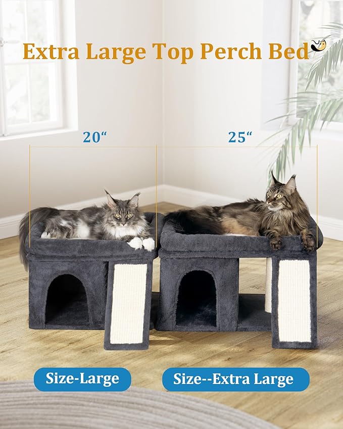 Aechonow XL Cat Tree Tower for Large Adult Cats 20 lbs+, 23x15.7Inch Perch Bed - Image 3