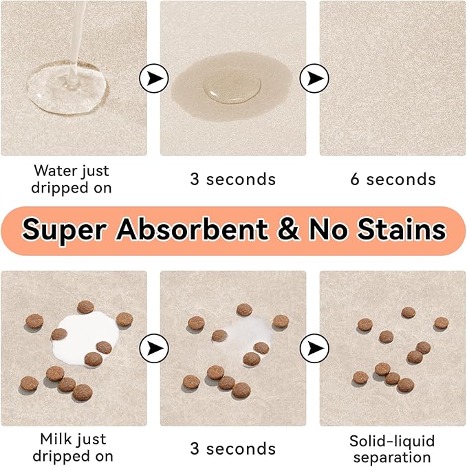 Dog Cat Feeding Mat-Absorbent Pet Bowl Mat - Image 2
