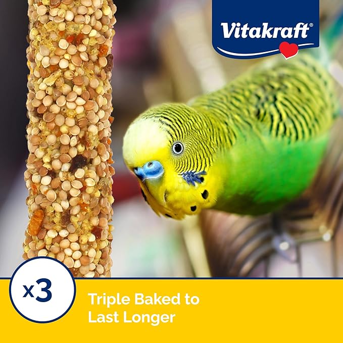 Vitakraft Crunch Sticks Parakeet Treat – 2 Sticks in Orange and Apricot Flavor - Image 4