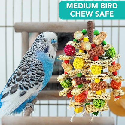 Parrot Chew Toy, Natural Material Bird Foraging Toy - Image 3