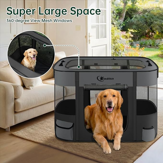 Dog Playpen, Cat Pet Puppy Pen, Portable Playpens - Image 7