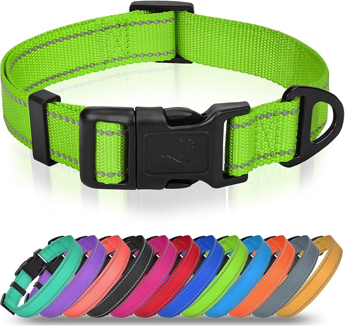Joytale Dog Collar for Large Dogs, Strong Double-Sided Reflective Nylon Collar by Joytale