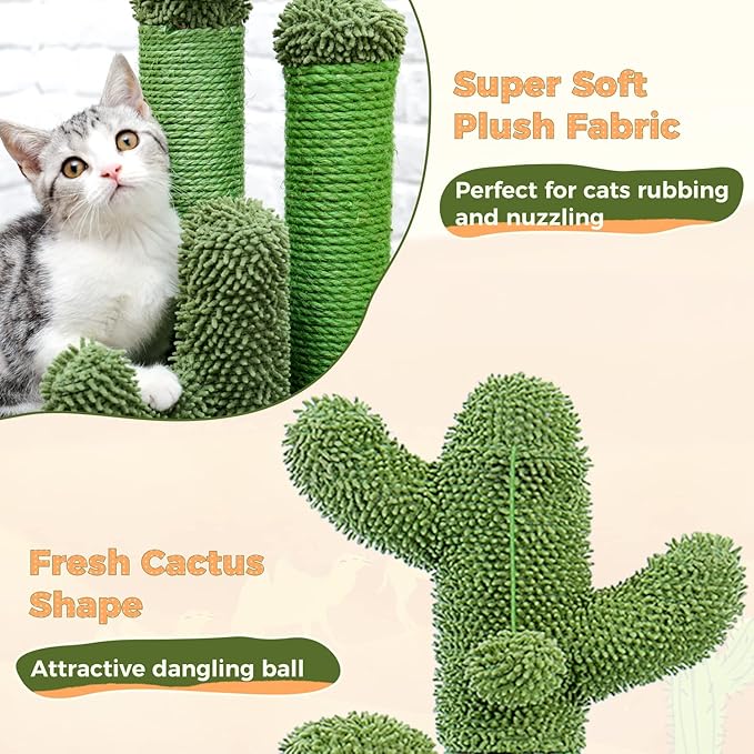 PAWZ Road Cat Scratching Post Cactus Cat Scratcher Featuring - Image 3