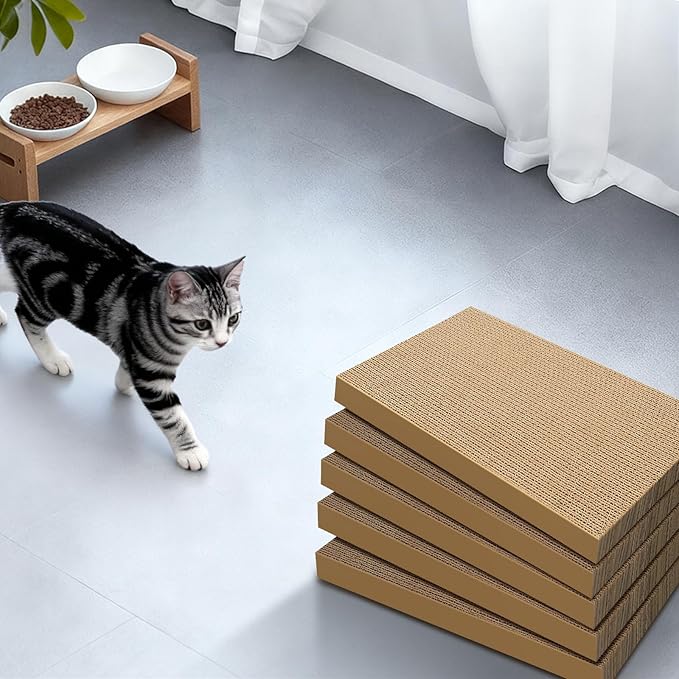 5 Packs Cat Scratcher, 5 Packs Refill Cat Scratching Pad Cardboard - Image 7