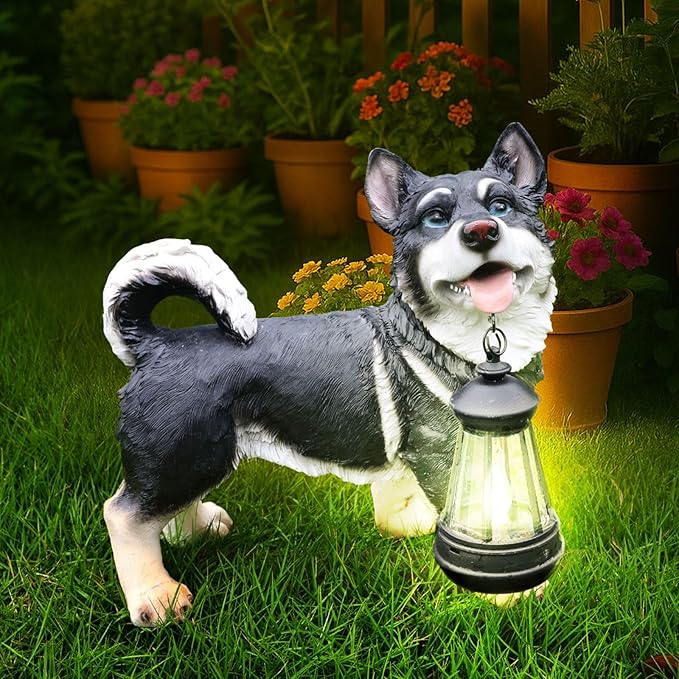 Tri-Color Corgi Dog Garden Statue by Sprgarde
