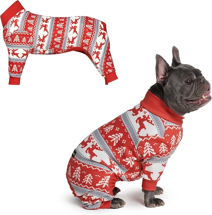 Spark Paws Dog Christmas Pajama, Dog Recovery Suit Male, Ultra-Soft and 4-Way by SparkPaws