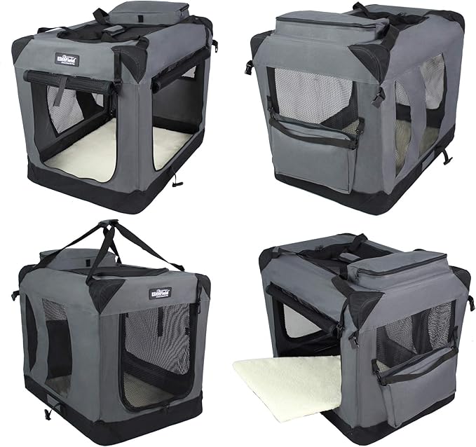 EliteField 3-Door Folding Soft Dog Crate - Image 3