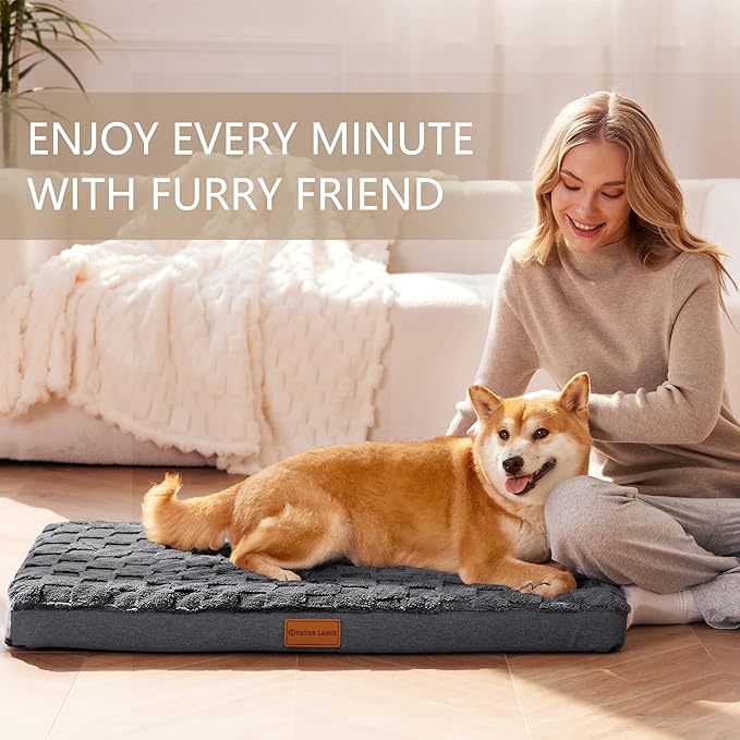 Patas Lague Orthopedic XL Dog Bed Large Sized Dog 42''X28'', Waterproof Soft - Image 2
