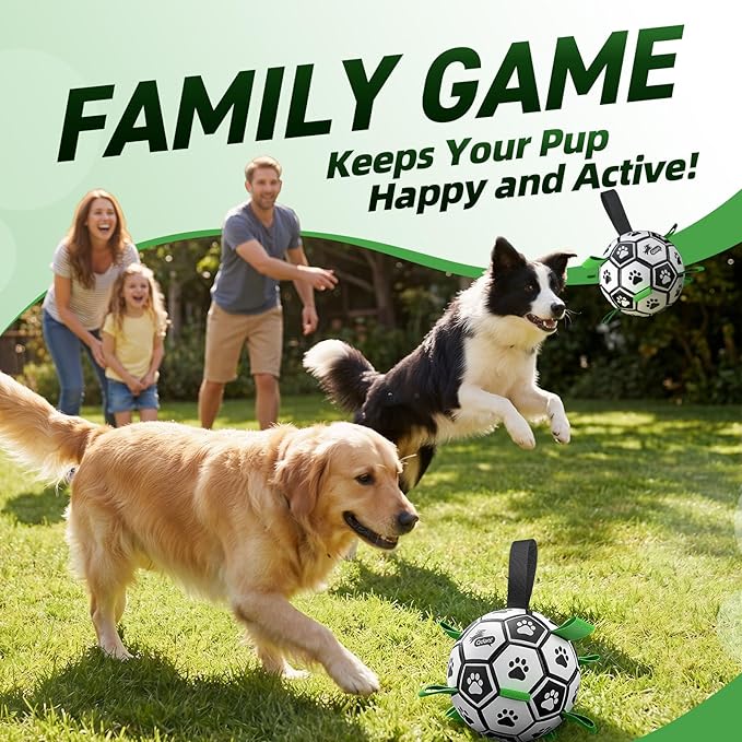 QDAN 2 PCS Dog Toys Soccer Ball Set - Image 4