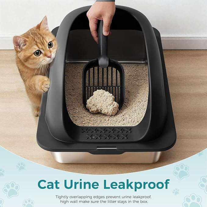 OLIXIS Stainless Steel Cat Litter Box - Image 4
