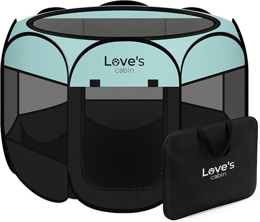 Love's cabin Pet Puppy Dog Playpen, Medium Dog Tent Crates Cage Indoor/Outdoor by Lovescabin