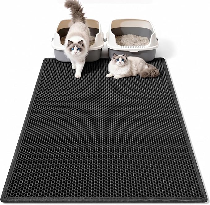 Pieviev Cat Litter Mat Double Layer Waterproof Urine Proof Trapping Mat 1 Pack) by Pieviev